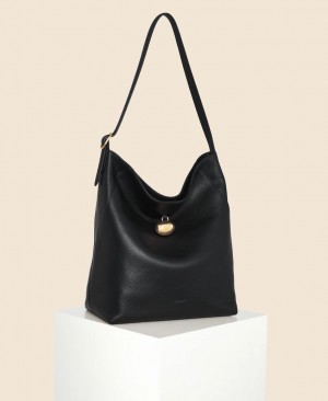 Black Cafuné Drop Hobo Women's Tote Bags | TSC7296WF