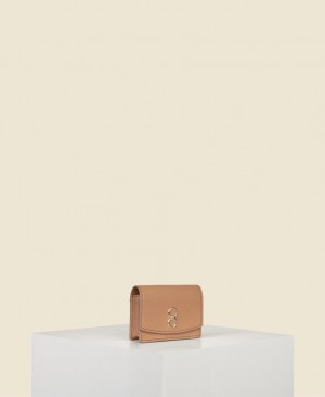 Brown Cafuné Double-C Women's Cardholders | GEH3685NY