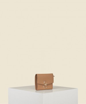 Brown Cafuné Double-C Women's Wallets | IDR1711XC