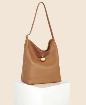 Brown Cafuné Drop Hobo Women's Tote Bags | IOX9416MP