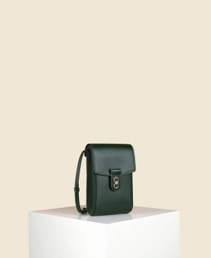 Deep Green Cafuné Trunk Box Women's Crossbody Bags | MNH8079ZD