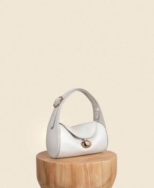 White Cafuné Drop Duffel Women's Shoulder Bags | HHD244RW