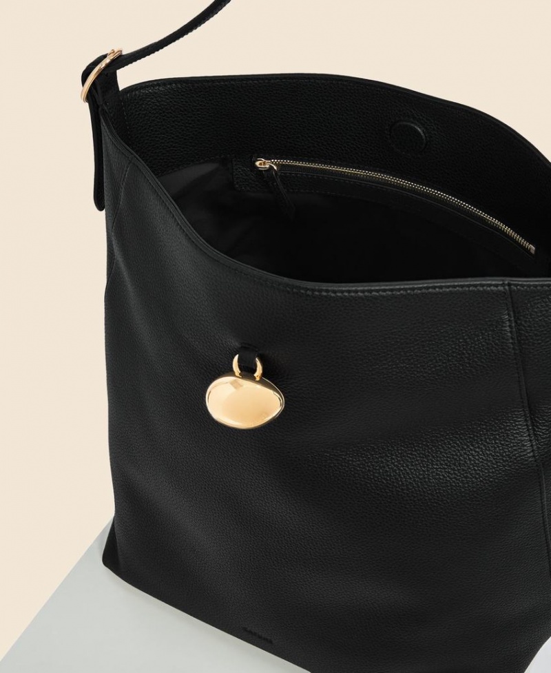 Black Cafuné Drop Hobo Women's Tote Bags | TSC7296WF