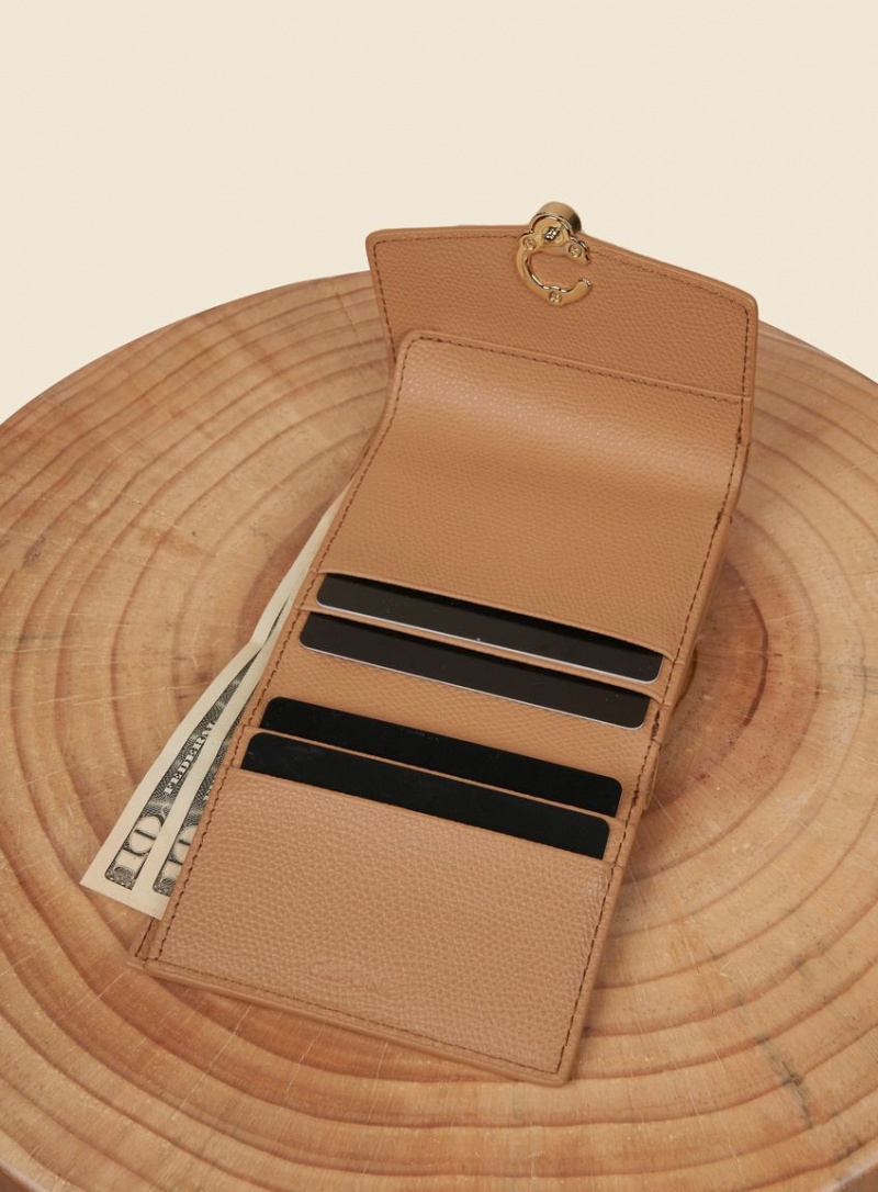 Brown Cafuné Double-C Women's Wallets | IDR1711XC