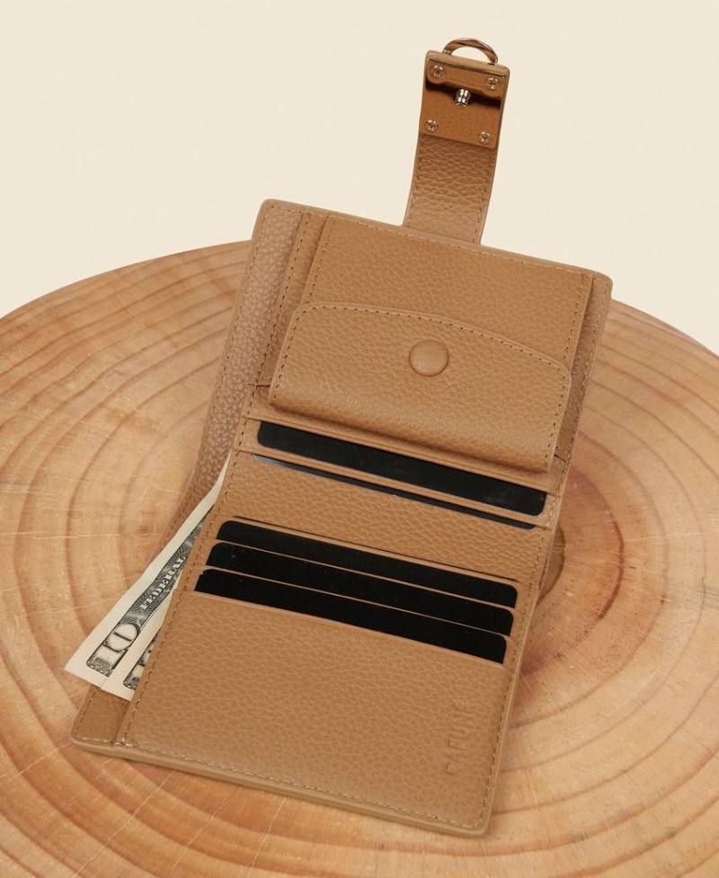 Brown Cafuné Stance Flap Women's Wallets | RIE4396EW