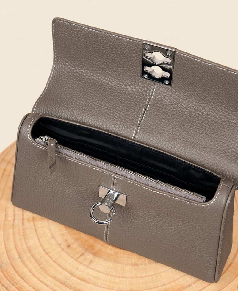 Grey Brown Cafuné Stance Wallet Women's Crossbody Bags | UKF1363BS