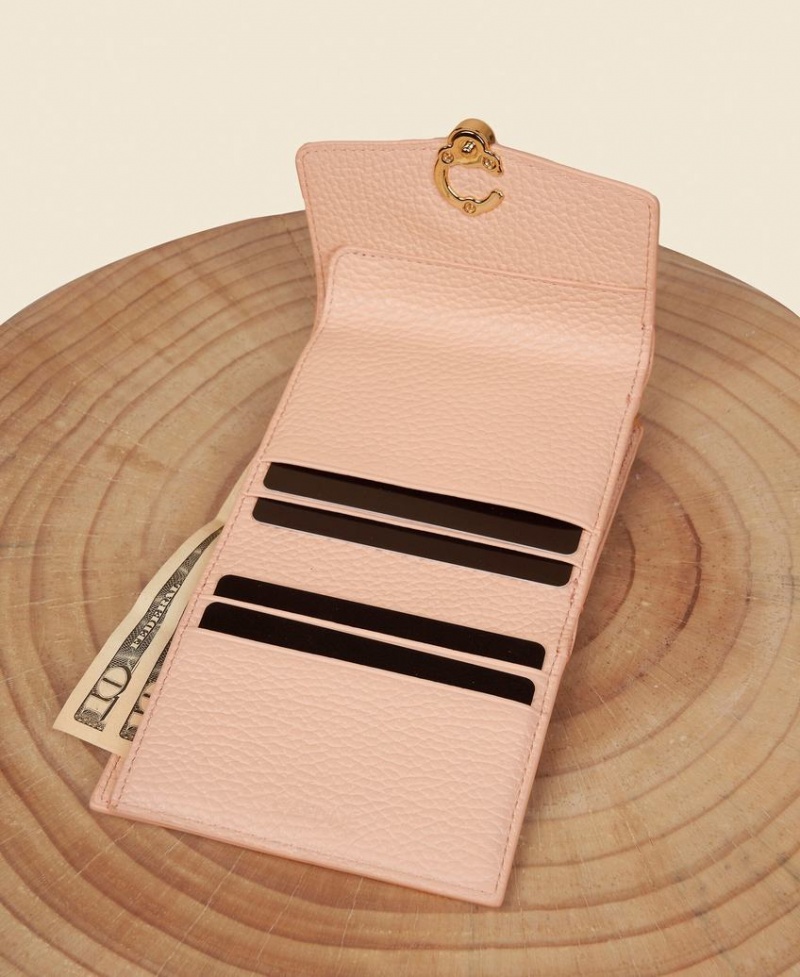 Pink Cafuné Double-C Women's Wallets | DDX3562ZP