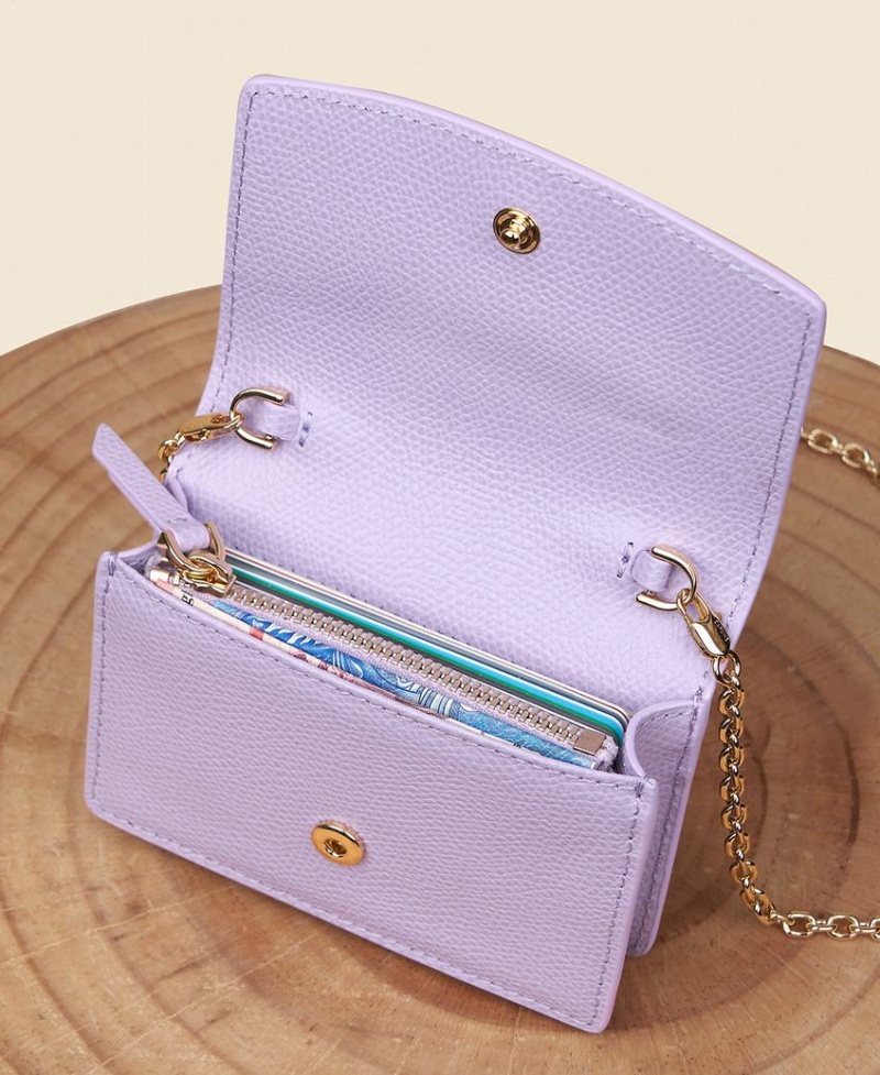 Purple Cafuné Double-C Women's Cardholders | SPR4387EK