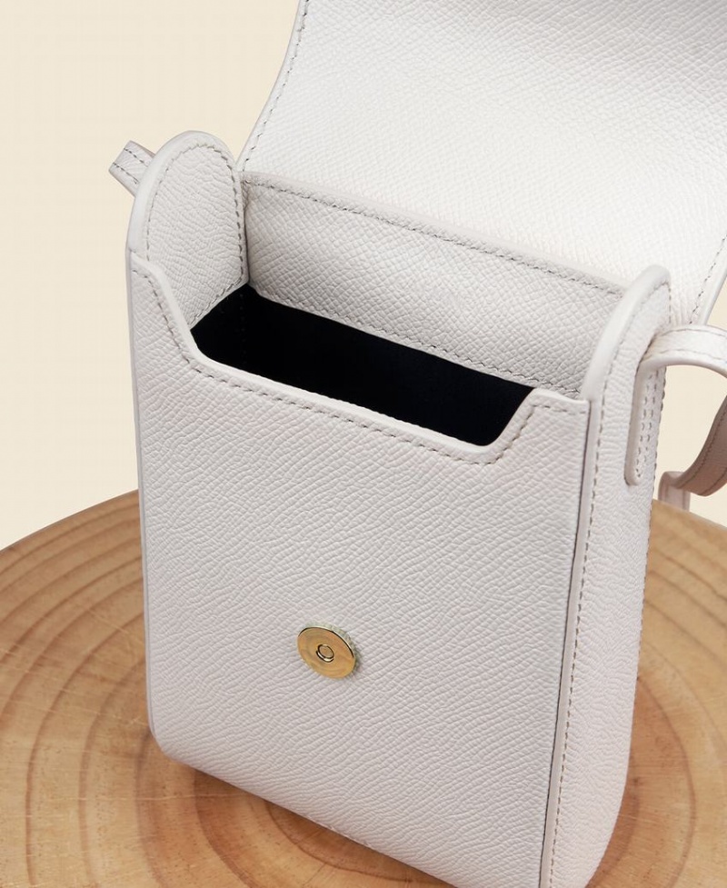 White Cafuné Trunk Box Women's Crossbody Bags | CGB711OH